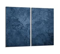 DarHaus Tabla de cortar decorativa de cristal templado y cubre vitro, Placa protectora de vitrocerámica 30 x 52 cm 2 piezas, para inducción, protección contra salpicaduras, decoración, PIZARRA