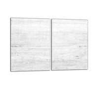 DarHaus Tabla de cortar decorativa de cristal templado y cubre vitro, Placa protectora de vitrocerámica 40 x 52 cm 2 piezas, para inducción, protección contra salpicaduras, decoración, MADERA