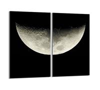 DarHaus Tabla de cortar decorativa de cristal templado y cubre vitro, Placa protectora de vitrocerámica 30 x 52 cm 2 piezas, para inducción, protección contra salpicaduras, decoración, LUNA