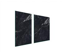 DarHaus Tabla de cortar decorativa de cristal templado y cubre vitro, Placa protectora de vitrocerámica 100 x 52 cm 2 piezas, para inducción, protección contra salpicaduras, decoración, MÁRMOL