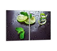 DarHaus Tabla de cortar decorativa de cristal templado y cubre vitro, Placa protectora de vitrocerámica 40 x 52 cm 2 piezas, para inducción, protección contra salpicaduras, decoración, CAL