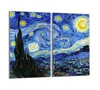 DarHaus Tabla de cortar decorativa de cristal templado y cubre vitro, Placa protectora de vitrocerámica 30 x 52 cm 2 piezas, para inducción, protección contra salpicaduras, decoración, PEDAZO