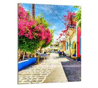 DarHaus Tabla de cortar decorativa de cristal templado y cubre vitro, Placa protectora de vitrocerámica 40 x 52 cm 1 piezas, para inducción, protección contra salpicaduras, decoración, CALLEJÓN