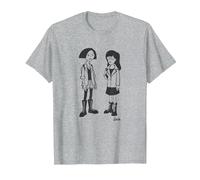Daria Chillin Solid Camiseta, Hombre, Gris Jaspeado, L