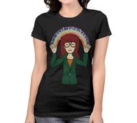 Daria I Hate Everybody T-Tshirts Camisetas y Tops, Daria Morgendorffer tee(Small)