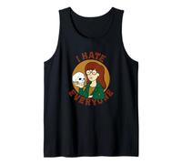 Daria I Hate Everyone Skull Funny Retro Cartoon Camiseta sin Mangas