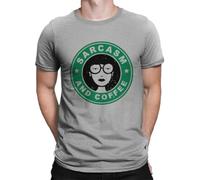 Daria Sarcasm and Coffee T-Tshirts Camisetas y Tops, Funny Cartoon tee(XX-Large)