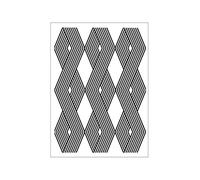 Darice A6, Carpeta de Estampación, Plantilla Vertical Cable Print Pattern, Transparante