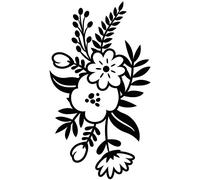 Darice Carpetas de estampación, Plantilla ramita Florar pequeña, Plastic, 0.09x5.4x8 cm, 3 Unidades