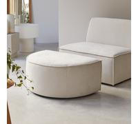 Dario - Reposapiés de tela beis H 43 x B 91 x T 61 cm