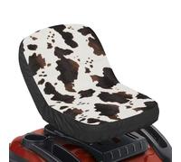 Darisoco Fundas de cojín de asiento con patrón de vaca marrón para vehículos agrícolas e industriales, absorción de sudor, decoración de coche, rápida y fácil de instalar