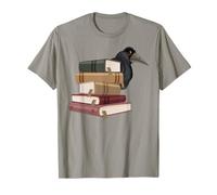 Dark Academia Aesthetic Raven Cuervo On Old Vintage Books Camiseta