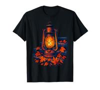 Dark Academia Autumn Vibes Linterna Falling Leaves Camiseta