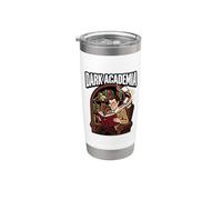 Dark Academia Books Moda Gótica Estética Libro Amante Estilo Vaso térmico de acero inoxidable de doble pared