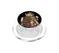 Dark Academia Cottagecore Tea Books Botanical Mushroom PopSockets PopGrip para MagSafe