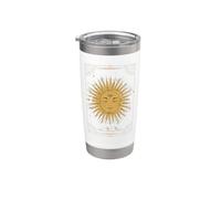Dark Academia Estética Tarot Estética Sol y Luna Nubes Vaso térmico de acero inoxidable de doble pared