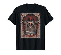 Dark Academia Gótico Luna Roja Arte Biblioteca Oculta Camiseta