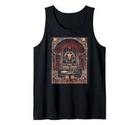 Dark Academia Gótico Luna Roja Arte Biblioteca Oculta Camiseta sin Mangas