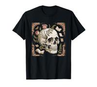 Dark Academia Hourglass Skull Open Book Vanitas Still Life Camiseta