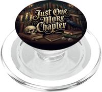 Dark Academia Just One More Chapter Gothic Skull Raven Book PopSockets PopGrip para MagSafe