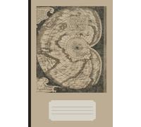 Dark Academia Map Notebook: Dark Academia Aesthetic vintage World Map Hardcover Journal. Lined Cream Paper Study Workbook for School College University or Work