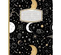 Dark Academia Moons Cool Composition Notebook - College Ruled Journal with Celestial Aesthetic: Witchy Celestial Aesthetic | 120 Pages | Matte Cover | ... note book| Gift for Students, Teachers