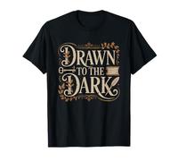 Dark Academia Moth Drawn Flame Book Reader Gótico Candle Camiseta