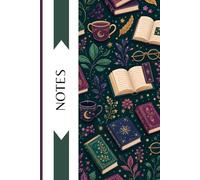 Dark Academia Reading Journal: Lined Book Lover Notebook with 200 Entry Pages | Vintage Aesthetic Library Floral and Celestial Composition Book
