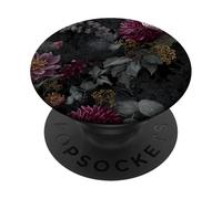 Dark Academia Victorian Gothic Floral Pattern PopSockets PopGrip Adhesivo
