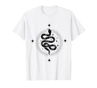 Dark Academia Witchy Snake Tarot Estética Celestial Boho Camiseta gráfica económica, Hombre, Blanco, S