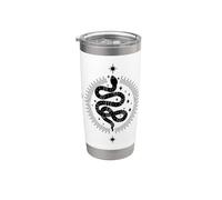 Dark Academia Witchy Snake Tarot Estética Celestial Boho Vaso térmico de acero inoxidable de doble pared