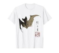 Dark Bat Japanese Ink Wash Traditional Asian Art Camiseta