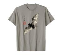 Dark Bat Japanese Ink Wash Traditional Asian Art Camiseta