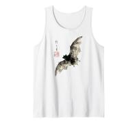 Dark Bat Japanese Ink Wash Traditional Asian Art Camiseta sin Mangas