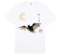 Dark Bat Japanese Ink Wash Traditional Asian Art Comfort Colors Adult Heavyweight T-Shirt