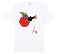 Dark Bat Japanese Ink Wash Traditional Asian Art Comfort Colors Adult Heavyweight T-Shirt