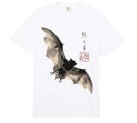 Dark Bat Japanese Ink Wash Traditional Asian Art Comfort Colors Adult Heavyweight T-Shirt