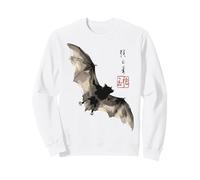 Dark Bat Japanese Ink Wash Traditional Asian Art Sudadera