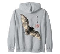 Dark Bat Japanese Ink Wash Traditional Asian Art Sudadera con Capucha
