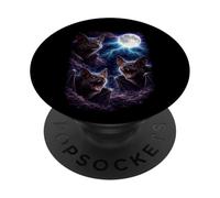 Dark BatsUnder The Full Moon Vintage Fantasía Rayo PopSockets PopGrip Adhesivo