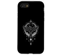 Dark Bird Floral Frame Celestial Raven Night Carcasa para iPhone SE (2020) / 7/8