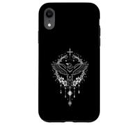 Dark Bird Floral Frame Celestial Raven Night Carcasa para iPhone XR