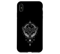 Dark Bird Floral Frame Celestial Raven Night Carcasa para iPhone XS MAX