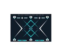 Dark Blue Football Training Mat Non-Slip Foldable Children Adult Ball Training Mat