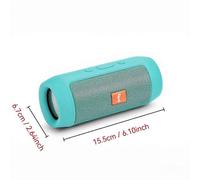 (Dark Blue) Portable Wireless Speaker with T-Flash Card and USB Playback, Stereo Bass, Wireless Link, Orange Accent, Gift for Music Lovers