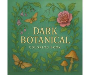 Dark Botanical Coloring Book: An Elegant Dark Fantasy Garden of Poisonous Plants, Moths & Mushrooms to Color