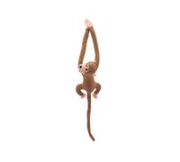 (Dark brown)23 Plush Toy Stuffed Animal Long-Armed Monkey Plush Doll Home Hanging-Decoration Poseable Gibbon Toy Kids Favor Gift