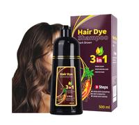 Dark Brown Hair Dye Shampoo 3 In 1, 10 Mins Darkening Shampoo, Instant Hair Coloring, 3 In 1 for Man and Women, Restore Lustrous (Dark Brown)