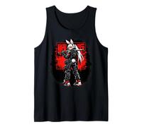 Dark Bunny Anime Girl Katana Gothic Waifu Estética Japonesa Camiseta sin Mangas