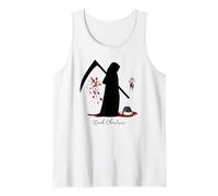 Dark Christmas Muerte Santa Navidad gótico Terror Sangre Camiseta sin Mangas